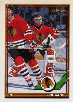 #127 Jimmy Waite - Chicago Blackhawks - 1991-92 O-Pee-Chee Hockey