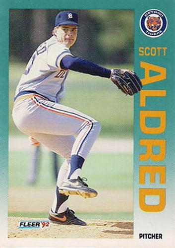 #127 Scott Aldred - Detroit Tigers - 1992 Fleer Baseball