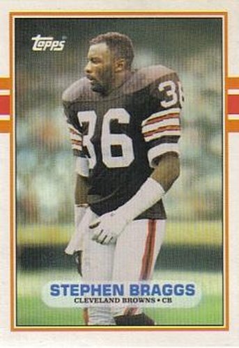 #127T Stephen Braggs - Cleveland Browns - 1989 Topps Traded Football