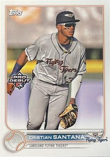 #PD-127b Cristian Santana - Lakeland Flying Tigers - 2022 Topps Pro Debut Baseball