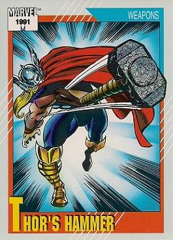 #128 Thor's Hammer - 1991 Impel Marvel Universe Series II