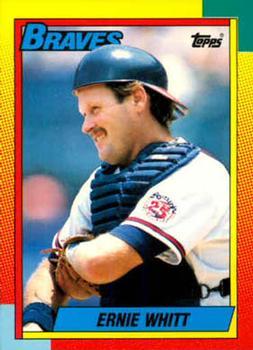#128T Ernie Whitt - Atlanta Braves - 1990 Topps Traded Baseball