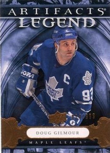 #128 Doug Gilmour - Toronto Maple Leafs - 2009-10 Upper Deck Artifacts Hockey