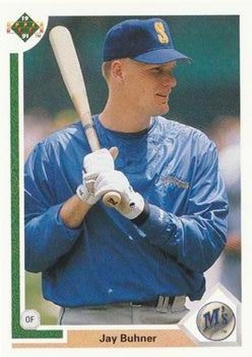 #128 Jay Buhner - Seattle Mariners - 1991 Upper Deck Baseball