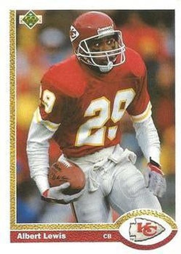 #128 Albert Lewis - Kansas City Chiefs - 1991 Upper Deck Football