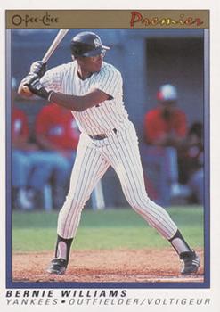 #128 Bernie Williams - New York Yankees - 1991 O-Pee-Chee Premier Baseball