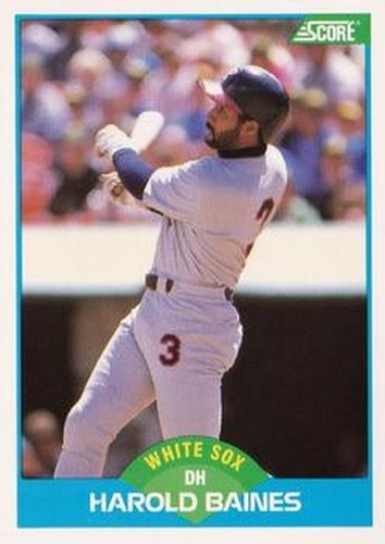 #128 Harold Baines - Chicago White Sox - 1989 Score Baseball