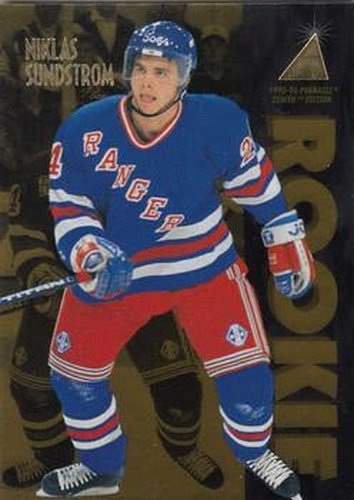 #128 Niklas Sundstrom - New York Rangers - 1995-96 Zenith Hockey