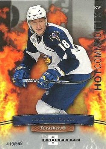 #128 Marian Hossa - Atlanta Thrashers - 2007-08 Fleer Hot Prospects Hockey