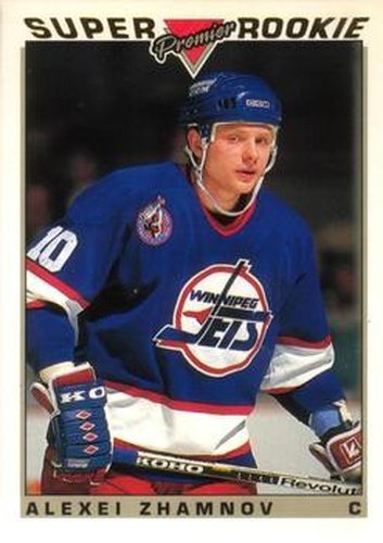 #128 Alexei Zhamnov - Winnipeg Jets - 1993-94 O-Pee-Chee Premier Hockey - Gold