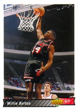 #128 Willie Burton - Miami Heat - 1992-93 Upper Deck Basketball