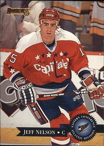 #128 Jeff Nelson - Washington Capitals - 1995-96 Donruss Hockey