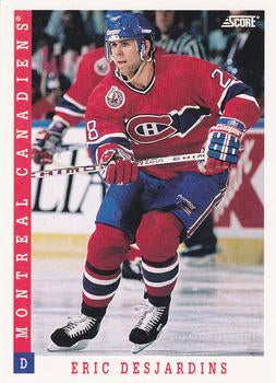 #128 Eric Desjardins - Montreal Canadiens - 1993-94 Score Canadian Hockey
