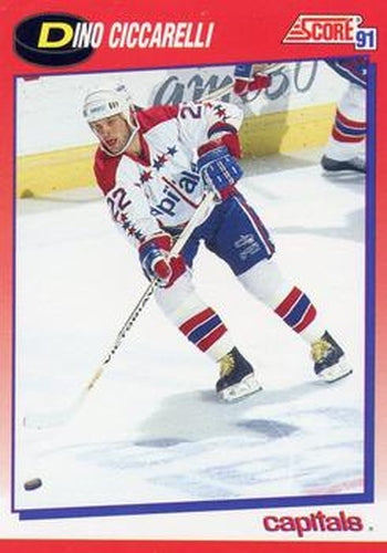 #128 Dino Ciccarelli - Washington Capitals - 1991-92 Score Canadian Bilingual Hockey