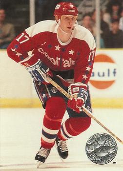#128 Mike Ridley - Washington Capitals - 1991-92 Pro Set Platinum Hockey