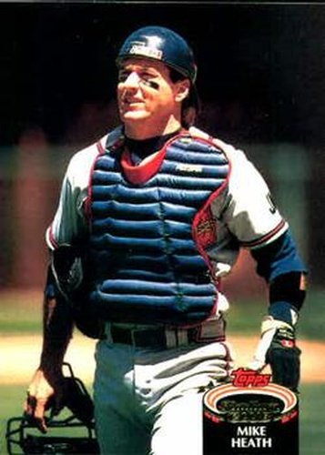 #128 Mike Heath - Atlanta Braves - 1992 Stadium Club Baseball