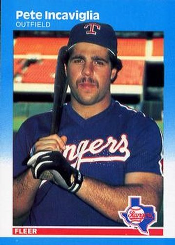 #128 Pete Incaviglia - Texas Rangers - 1987 Fleer Baseball