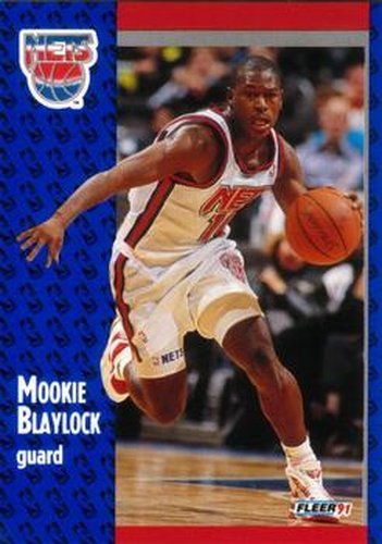 #128 Mookie Blaylock - New Jersey Nets - 1991-92 Fleer Basketball