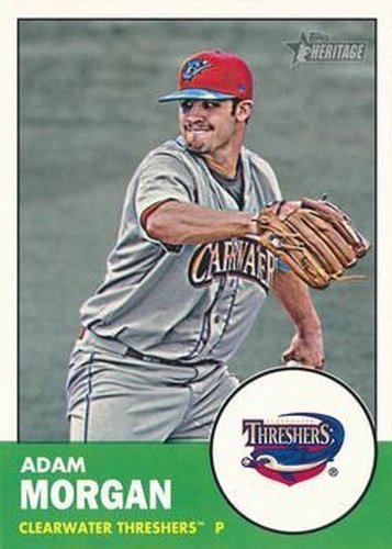 #128 Adam Morgan - Clearwater Threshers - 2012 Topps Heritage Minor League Baseball