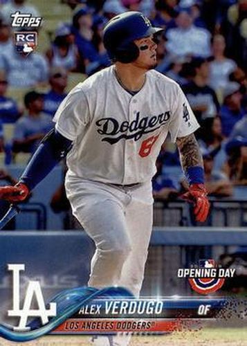 #128 Alex Verdugo - Los Angeles Dodgers - 2018 Topps Opening Day Baseball