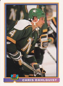 #128 Chris Dahlquist - Minnesota North Stars - 1991-92 Bowman Hockey