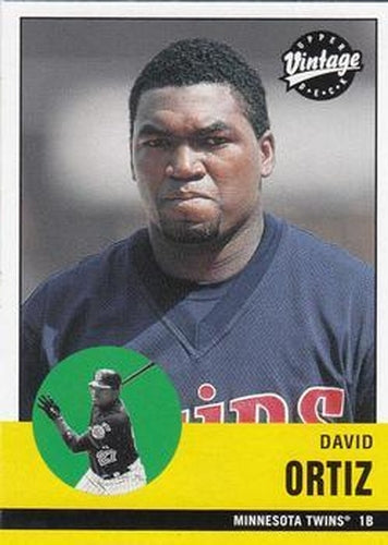 #128 David Ortiz - Minnesota Twins - 2001 Upper Deck Vintage Baseball