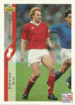 #128 Dominique Herr - Switzerland - 1994 Upper Deck World Cup Contenders English/Spanish Soccer