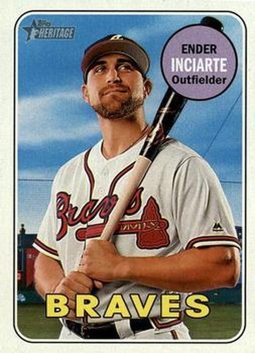 #128 Ender Inciarte - Atlanta Braves - 2018 Topps Heritage Baseball