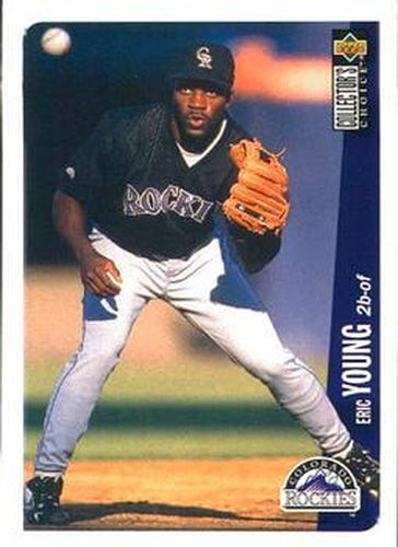 #128 Eric Young - Colorado Rockies - 1996 Collector's Choice Baseball
