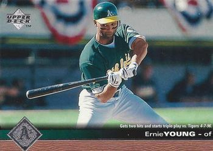 #128 Ernie Young - Oakland Athletics - 1997 Upper Deck Baseball