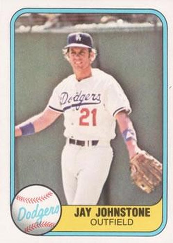 #128 Jay Johnstone - Los Angeles Dodgers - 1981 Fleer Baseball