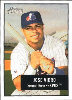 #128 Jose Vidro - Montreal Expos - 2003 Bowman Heritage Baseball
