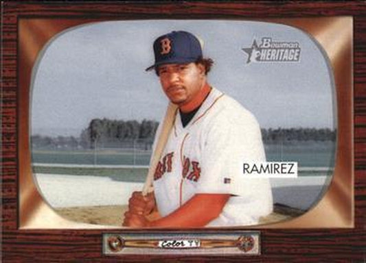#128 Manny Ramirez - Boston Red Sox - 2004 Bowman Heritage Baseball