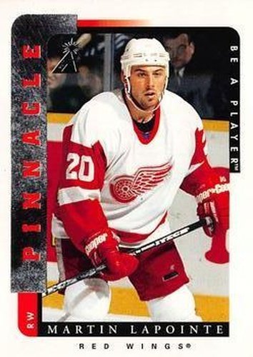 #128 Martin Lapointe - Detroit Red Wings - 1996-97 Pinnacle Be a Player Hockey