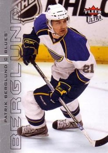 #128 Patrik Berglund - St. Louis Blues - 2009-10 Ultra Hockey
