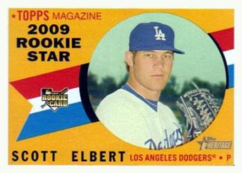 #128 Scott Elbert - Los Angeles Dodgers - 2009 Topps Heritage Baseball