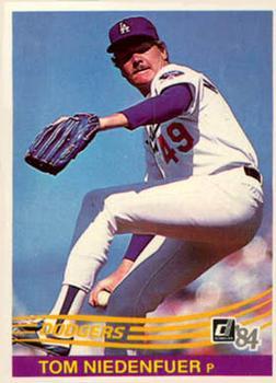 #128 Tom Niedenfuer - Los Angeles Dodgers - 1984 Donruss Baseball