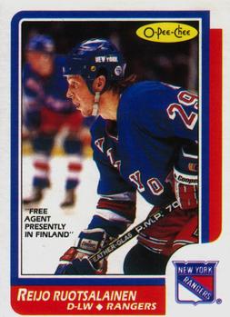 #128 Reijo Ruotsalainen - New York Rangers - 1986-87 O-Pee-Chee Hockey