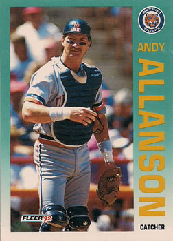 #128 Andy Allanson - Detroit Tigers - 1992 Fleer Baseball