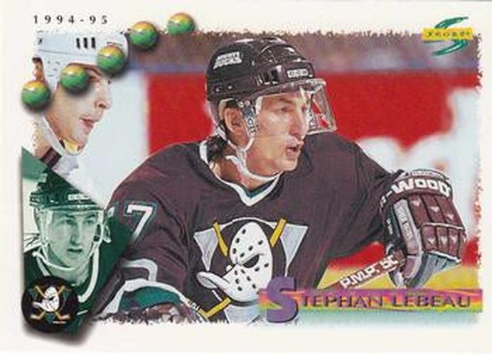 #128 Stephan Lebeau - Anaheim Mighty Ducks - 1994-95 Score Hockey