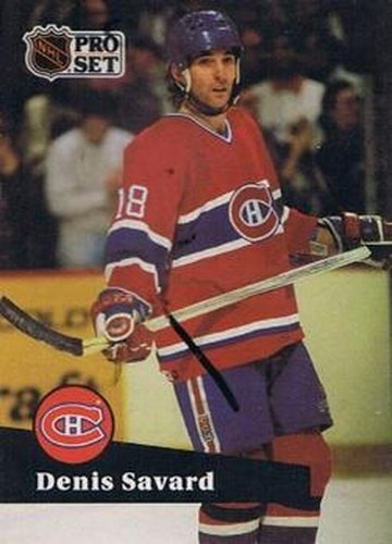 #128 Denis Savard - 1991-92 Pro Set Hockey