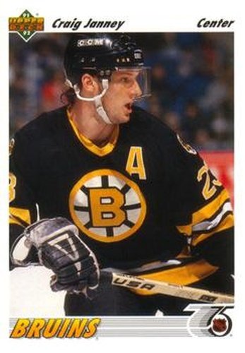#128 Craig Janney - Boston Bruins - 1991-92 Upper Deck Hockey
