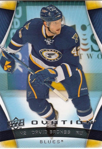 #128 David Backes - St. Louis Blues - 2009-10 Upper Deck Ovation Hockey