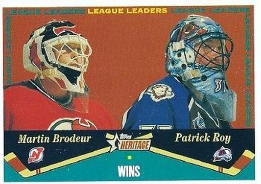 #128 Martin Brodeur / Patrick Roy - New Jersey Devils / Colorado Avalanche - 2001-02 Topps Heritage Hockey