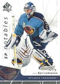 #128 Kari Lehtonen - Atlanta Thrashers - 2006-07 SP Authentic Hockey