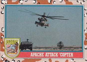 #128 Apache Attack 'Copter - 1991 Topps Desert Storm