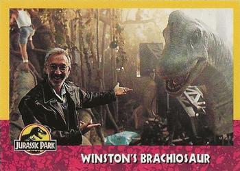 #128 Winston's Brachiosaur - 1993 Topps Jurassic Park