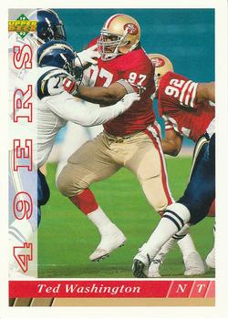#128 Ted Washington - San Francisco 49ers - 1993 Upper Deck Football