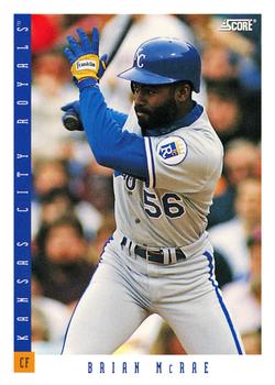 #128 Brian McRae - Kansas City Royals - 1993 Score Baseball