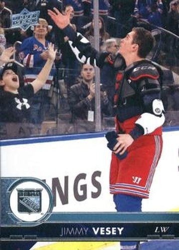 #128 Jimmy Vesey - New York Rangers - 2017-18 Upper Deck Hockey